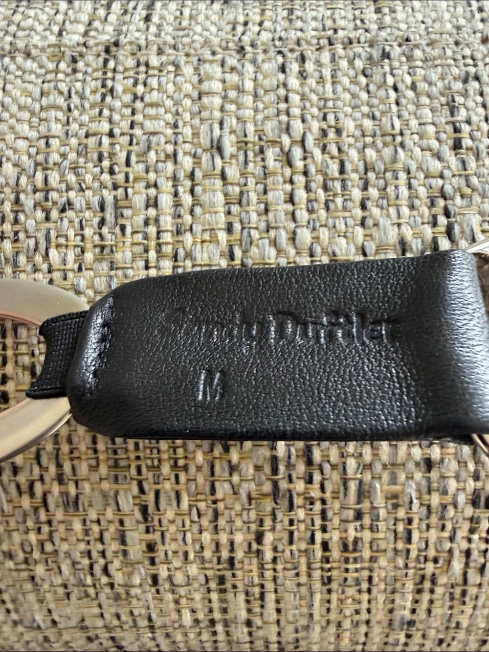 Sandy Duftler leather/elastic fabric belt